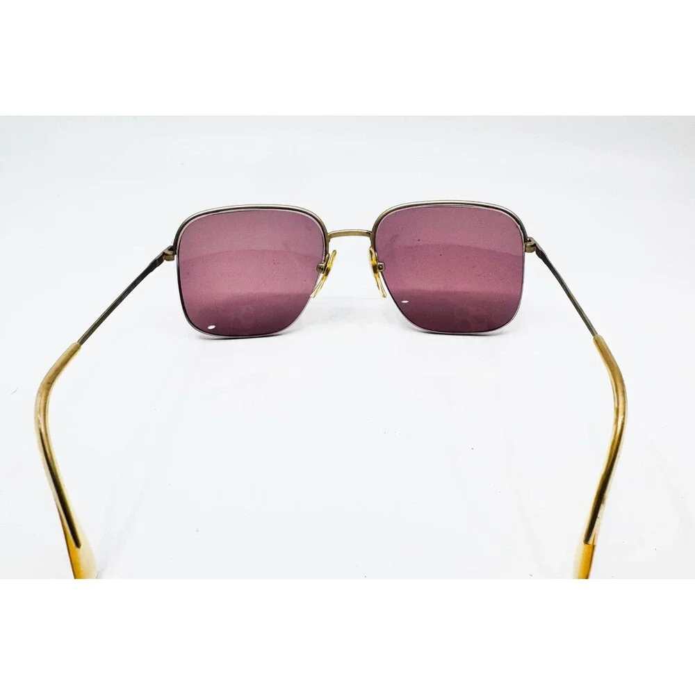 Adensco Aero 4 Sunglasses Frames Mens Gold Purple Tint Square Italy 140 5128
